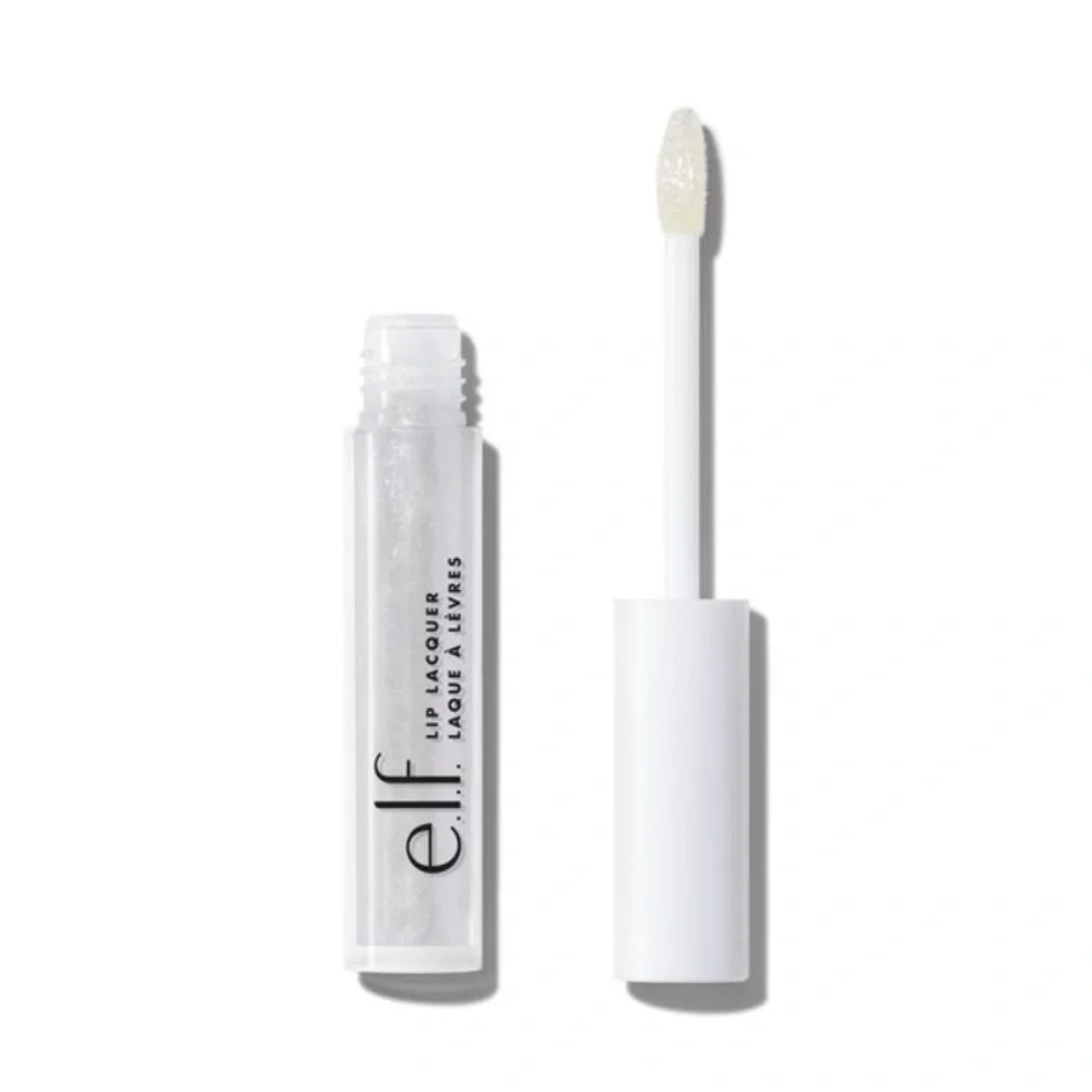 e.l.f. Lip Lacquer Bubbles Shade Shimmery Clear High Shine Non Sticky